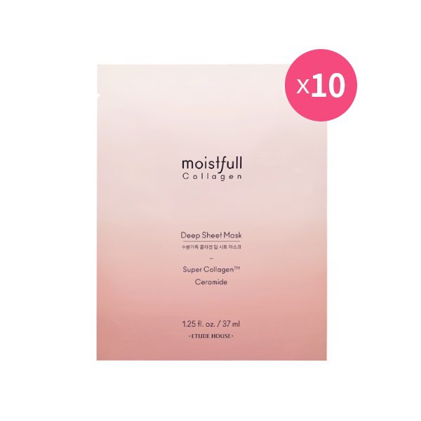 Korean Beauty Skincare -ETUDE-[set] Moistfull Collagen Deep Sheet Mask 10pcs