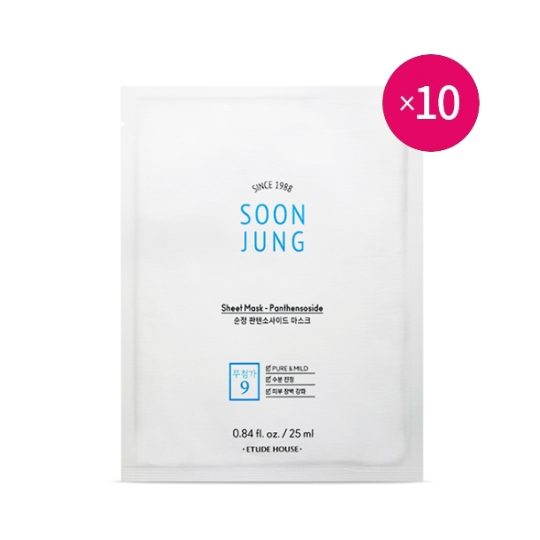 Korean Beauty Skincare -ETUDE-[set] Soonjung Sheet Mask 10pcs