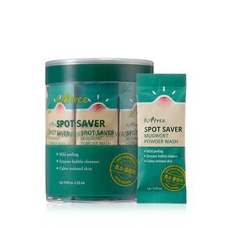 Korean Beauty Skincare -Isntree-Spot Saver Mugwort Powder Wash 25pcs 1g x