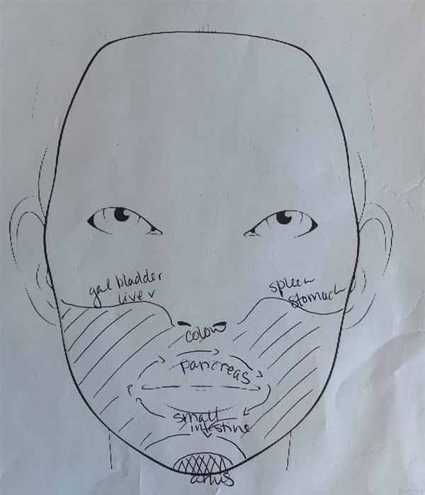 My face map from practitioner
